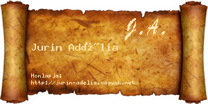 Jurin Adélia névjegykártya